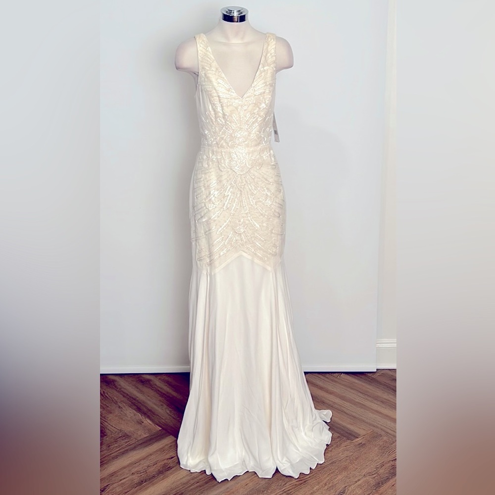 NICOLE MILLER BRIDAL WEDDING PS0004 $3500 AWH/ OFF WHITE